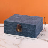 Maxbell Storage Box Portable for Villa Decoration Model Room Decoration Home Storage Large Cyan