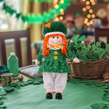 Maxbell ST Patricks Day Decoration ST.patrick’S Day Gnome Doll for Table Centerpiece Girl