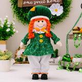 Maxbell ST Patricks Day Decoration ST.patrick’S Day Gnome Doll for Table Centerpiece Girl