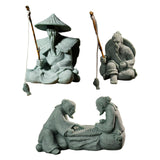 Maxbell Sandstone Statue Art Miniature Figurine for Micro Landscape Garden Flowerpot Style A