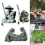 Maxbell Sandstone Statue Art Miniature Figurine for Micro Landscape Garden Flowerpot Style A
