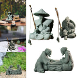 Maxbell Sandstone Statue Art Miniature Figurine for Micro Landscape Garden Flowerpot Style A