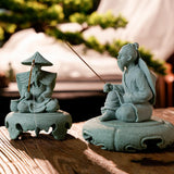 Maxbell Sandstone Statue Art Miniature Figurine for Micro Landscape Garden Flowerpot Style A