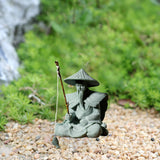 Maxbell Sandstone Statue Art Miniature Figurine for Micro Landscape Garden Flowerpot Style A