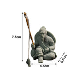 Maxbell Sandstone Statue Art Miniature Figurine for Micro Landscape Garden Flowerpot Style B