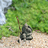 Maxbell Sandstone Statue Art Miniature Figurine for Micro Landscape Garden Flowerpot Style B