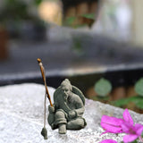 Maxbell Sandstone Statue Art Miniature Figurine for Micro Landscape Garden Flowerpot Style B