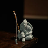 Maxbell Sandstone Statue Art Miniature Figurine for Micro Landscape Garden Flowerpot Style B