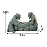Maxbell Sandstone Statue Art Miniature Figurine for Micro Landscape Garden Flowerpot Style C