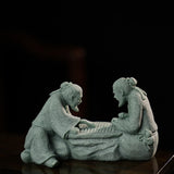 Maxbell Sandstone Statue Art Miniature Figurine for Micro Landscape Garden Flowerpot Style C