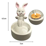 Maxbell Candle Stand Candle Base Resin Candle Holder Decor for Desktop Party Wedding Rabbit Shape