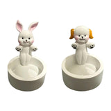 Maxbell Candle Stand Candle Base Resin Candle Holder Decor for Desktop Party Wedding Rabbit Shape
