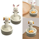 Maxbell Candle Stand Candle Base Resin Candle Holder Decor for Desktop Party Wedding Rabbit Shape