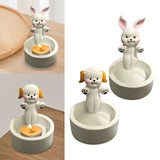 Maxbell Candle Stand Candle Base Resin Candle Holder Decor for Desktop Party Wedding Rabbit Shape