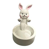 Maxbell Candle Stand Candle Base Resin Candle Holder Decor for Desktop Party Wedding Rabbit Shape