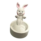 Maxbell Candle Stand Candle Base Resin Candle Holder Decor for Desktop Party Wedding Rabbit Shape