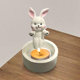 Maxbell Candle Stand Candle Base Resin Candle Holder Decor for Desktop Party Wedding Rabbit Shape