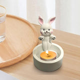 Maxbell Candle Stand Candle Base Resin Candle Holder Decor for Desktop Party Wedding Rabbit Shape