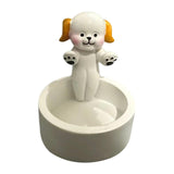 Maxbell Candle Stand Candle Base Resin Candle Holder Decor for Desktop Party Wedding Dog Shape