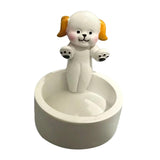 Maxbell Candle Stand Candle Base Resin Candle Holder Decor for Desktop Party Wedding Dog Shape