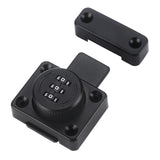 Password Rotary Hasp Lock Small Door Cupboard Sheds 3 Digit Combination Lock Black