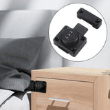 Password Rotary Hasp Lock Small Door Cupboard Sheds 3 Digit Combination Lock Black