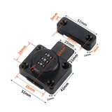 Password Rotary Hasp Lock Small Door Cupboard Sheds 3 Digit Combination Lock Black