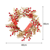 Maxbell Chinese New Year Wreath for Front Door for Wall Fireplace Spring Festival