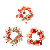Maxbell Chinese New Year Wreath for Front Door for Wall Fireplace Spring Festival