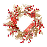 Maxbell Chinese New Year Wreath for Front Door for Wall Fireplace Spring Festival