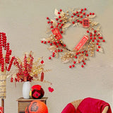 Maxbell Chinese New Year Wreath for Front Door for Wall Fireplace Spring Festival