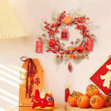 Maxbell Chinese New Year Wreath for Front Door for Wall Fireplace Spring Festival