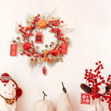 Maxbell Chinese New Year Wreath for Front Door for Wall Fireplace Spring Festival