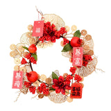 Maxbell Chinese New Year Wreath for Front Door for Wall Fireplace Spring Festival