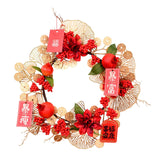 Maxbell Chinese New Year Wreath for Front Door for Wall Fireplace Spring Festival