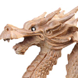 Maxbell Dragon Statue Gift Collectible Wood Figurine for Cabinet Fireplace Bookshelf