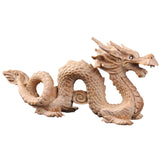 Maxbell Dragon Statue Gift Collectible Wood Figurine for Cabinet Fireplace Bookshelf