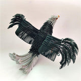 Maxbell Eagle Ornament Feng Shui Collection Hawk Figurine for Bookcase Shelf Shelves Black