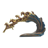 Maxbell Galloping Horse Statue Crafts Horse Figurine for Bedroom Tabletop Decoration Blue