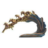 Maxbell Galloping Horse Statue Crafts Horse Figurine for Bedroom Tabletop Decoration Blue
