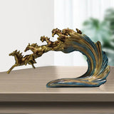 Maxbell Galloping Horse Statue Crafts Horse Figurine for Bedroom Tabletop Decoration Blue
