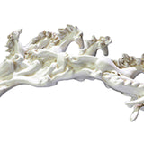 Maxbell Galloping Horse Statue Crafts Horse Figurine for Bedroom Tabletop Decoration White
