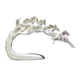 Maxbell Galloping Horse Statue Crafts Horse Figurine for Bedroom Tabletop Decoration White