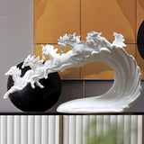 Maxbell Galloping Horse Statue Crafts Horse Figurine for Bedroom Tabletop Decoration White