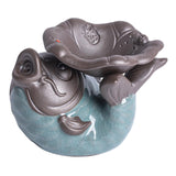 Maxbell Tea Pet Fish Statue Sculpture Desktop Decoration for Desk Tea Room Bookshelf