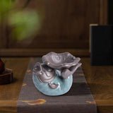 Maxbell Tea Pet Fish Statue Sculpture Desktop Decoration for Desk Tea Room Bookshelf