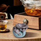 Maxbell Tea Pet Fish Statue Sculpture Desktop Decoration for Desk Tea Room Bookshelf