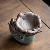 Maxbell Tea Pet Fish Statue Sculpture Desktop Decoration for Desk Tea Room Bookshelf