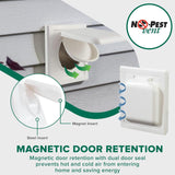 Maxbell Dual Door Dryer Vent Cover Toilet Washroom External Dryer Exhaust Vent Cover