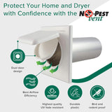 Maxbell Dual Door Dryer Vent Cover Toilet Washroom External Dryer Exhaust Vent Cover